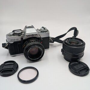 Minolta XG-M Film 35mm SLR Film Camera w/ extra Lens - PARTS ONLY